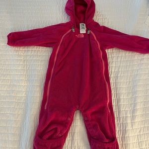 Fuschia size *6-12* month north face baby bunting